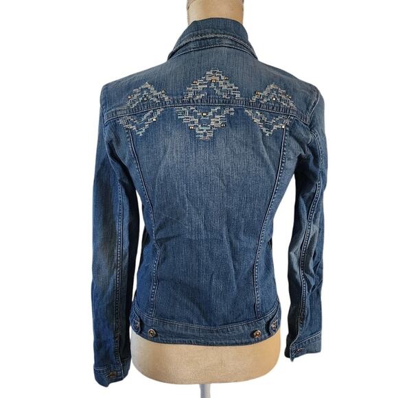 Levi's Women's Denim Jean Embroidered Jacket Size Small - Picture 5 of 7